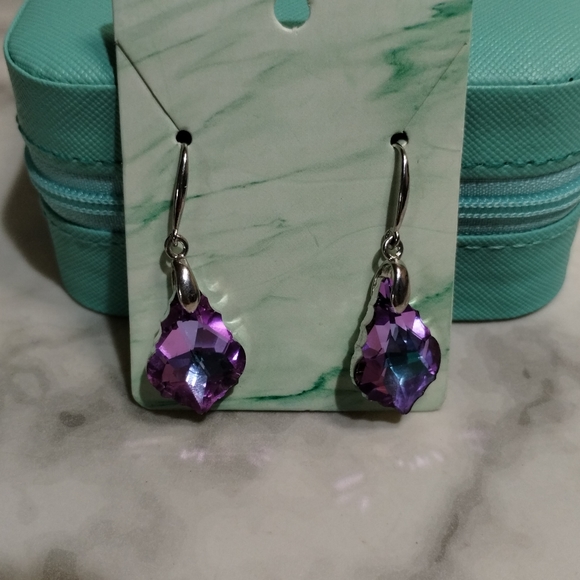 Colorful Crystal Earrings - Picture 2 of 4